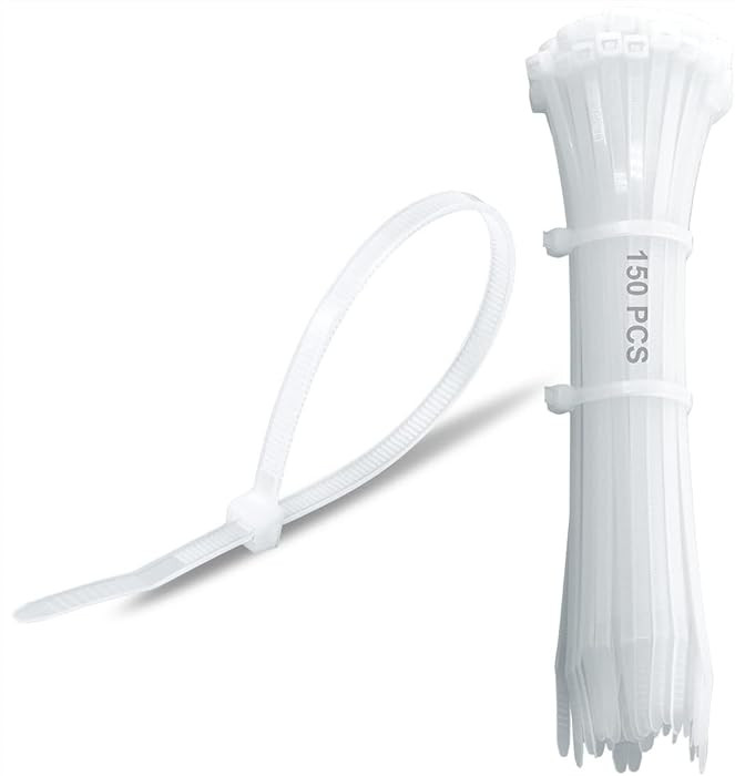 150pcs Zip Ties 12 Inch Long Clear Cable Plastic Zipties 12in Thick Wire Tie Wraps 50 Lbs,Electro... | Amazon (US)