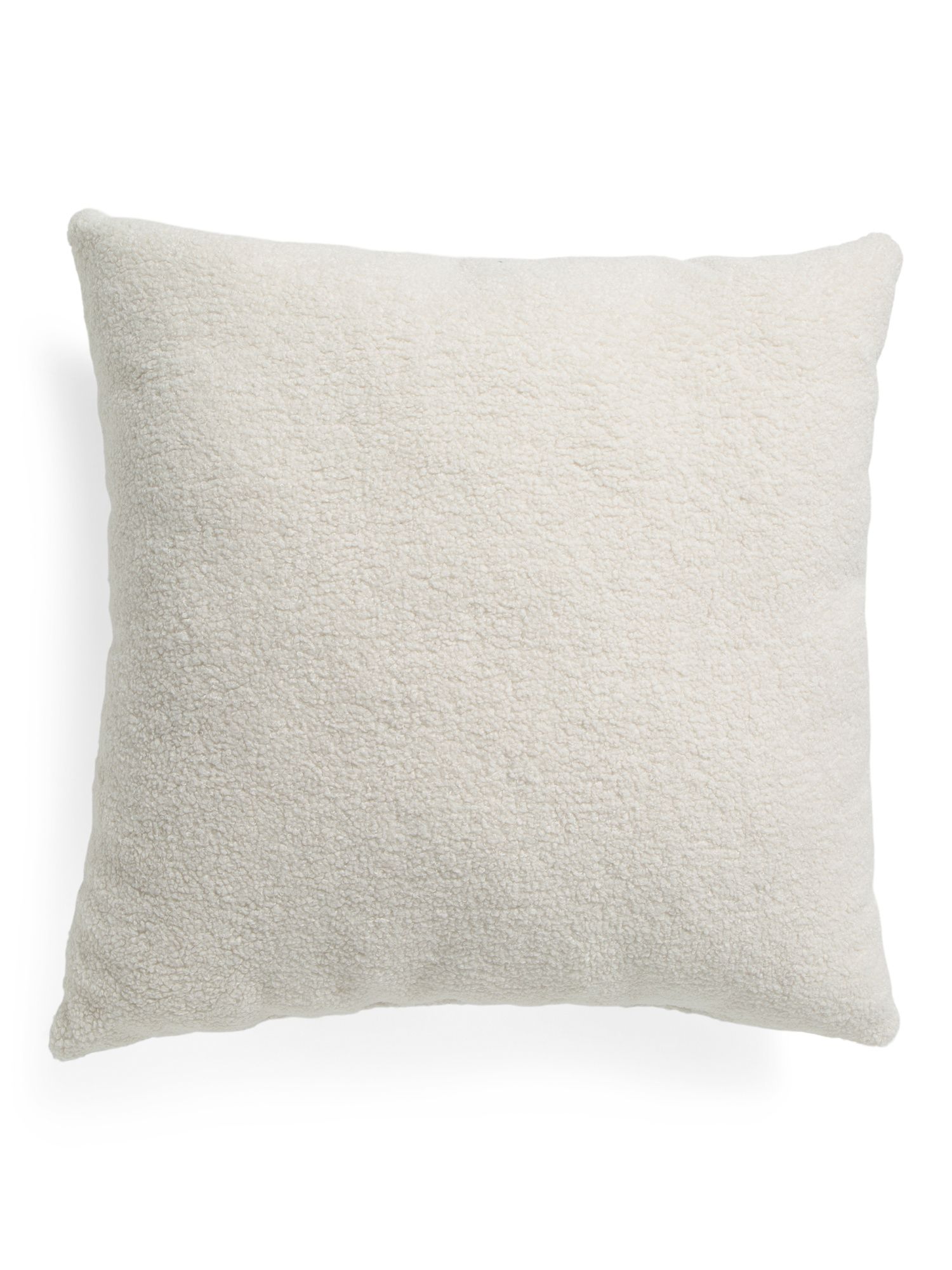 Made In Usa 22x22 Sherpa Front Linen Look Back Pillow | TJ Maxx