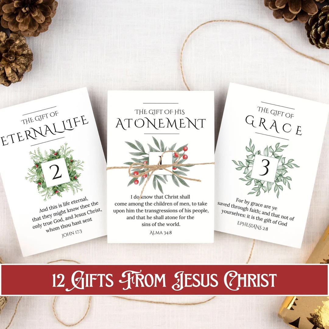 LDS 12 Gifts From Jesus Christ LDS Christmas Countdown - Etsy | Etsy (US)