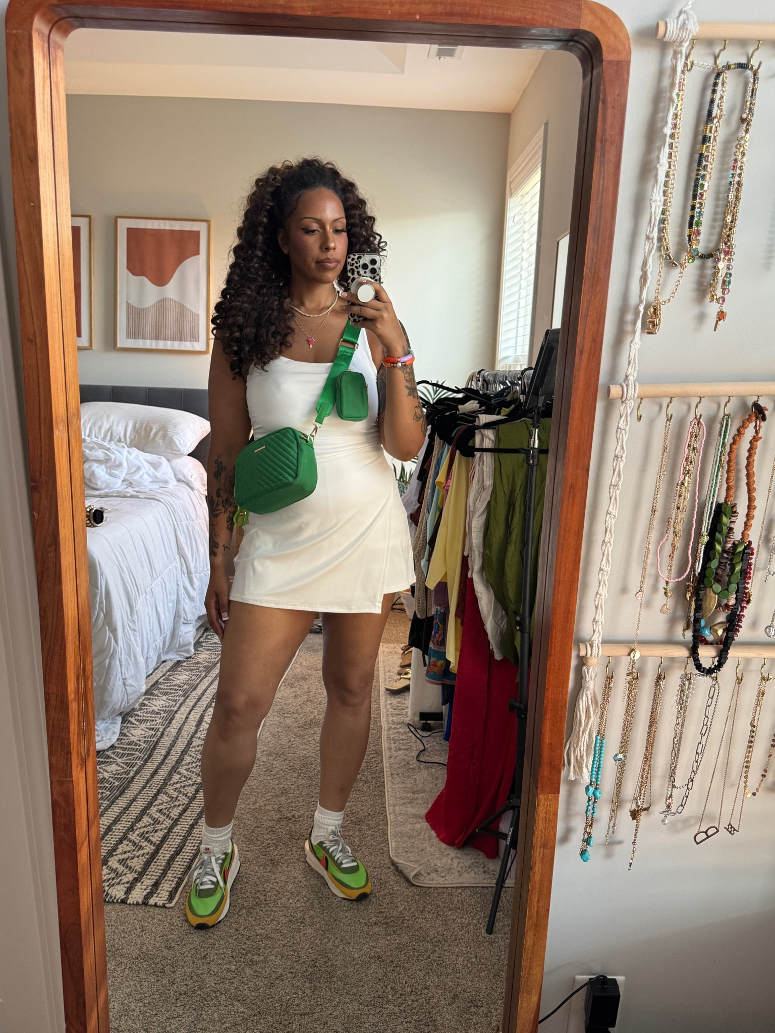Athletic Dress with Built in Bra and Shorts. I’m wearing a size large. It doesn’t have easy bathroom access so I’ll have alternatives that do linked.

#LTKootd #LTKTall #LTKMidsize