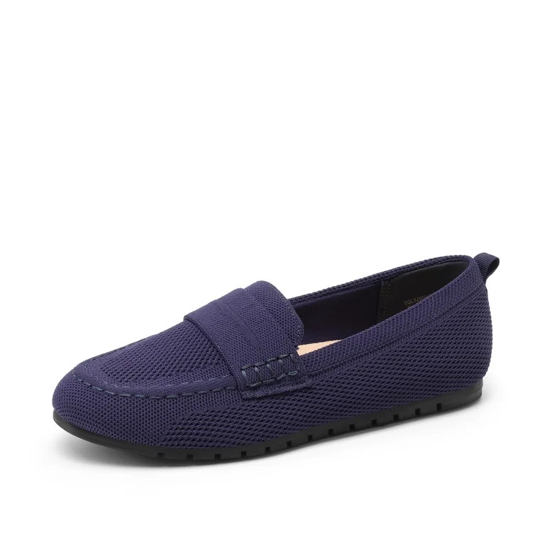 DREAM PAIRS Women's Knit Loafers Comfortable Arch Support Walking Shoes Lightweight Breathable Ca... | Walmart (US)