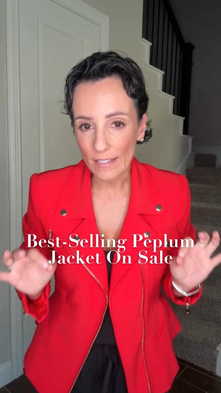 Running to the airport but had to show you this peplum jacket on sale—it’s flattering, stretchy, and instantly pulls a look together. I’m in an XS, and it works with everything from all-black outfits to athleisure and sneakers. If you love a polished piece you’ll wear on repeat, this one’s worth grabbing. 

 #LTKdayinmylife #LTKootd #LTKStyleTip