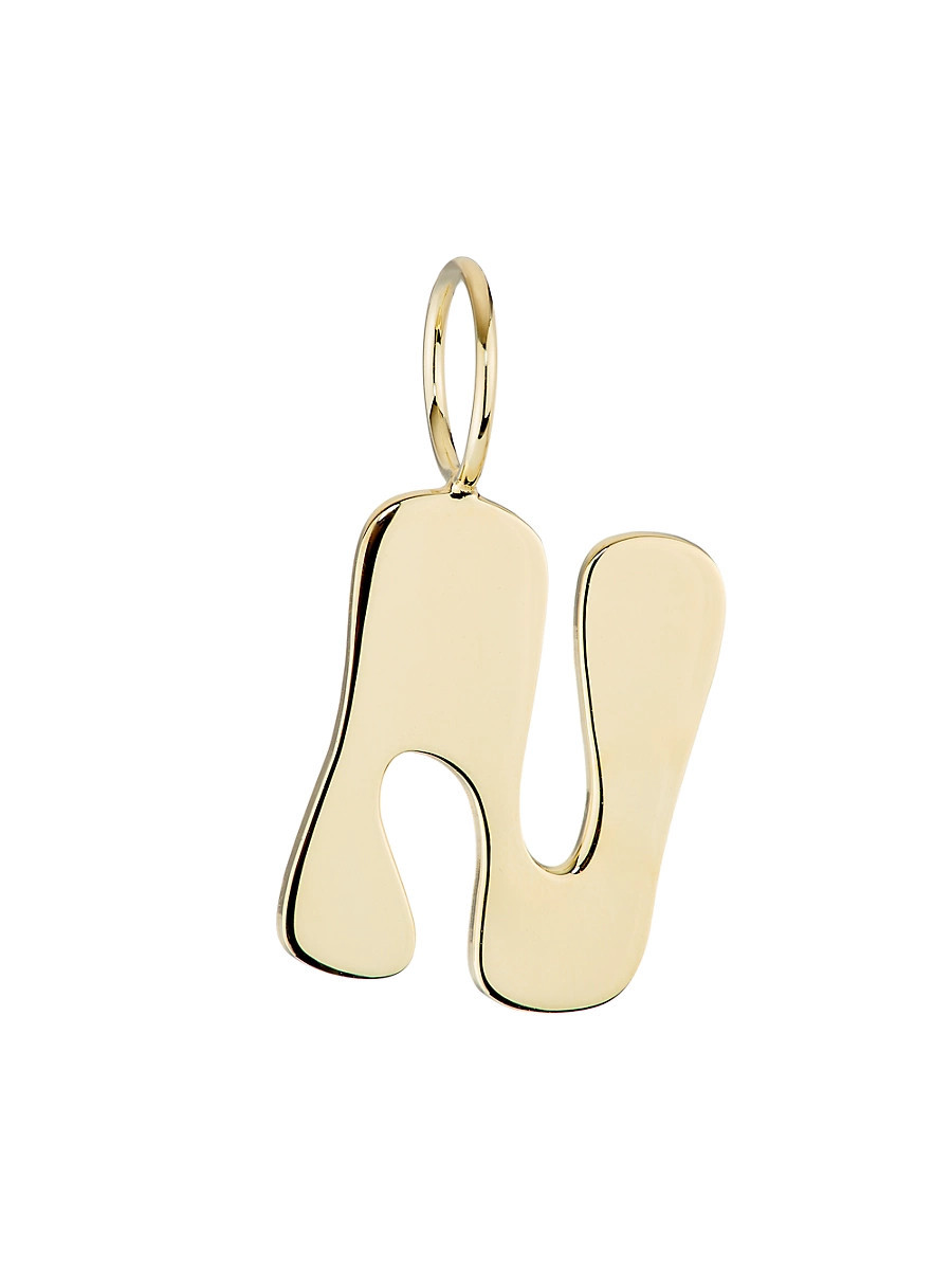 Women's Kelso 18K-Gold-Plated Initial Charm - Letter N | Saks Fifth Avenue