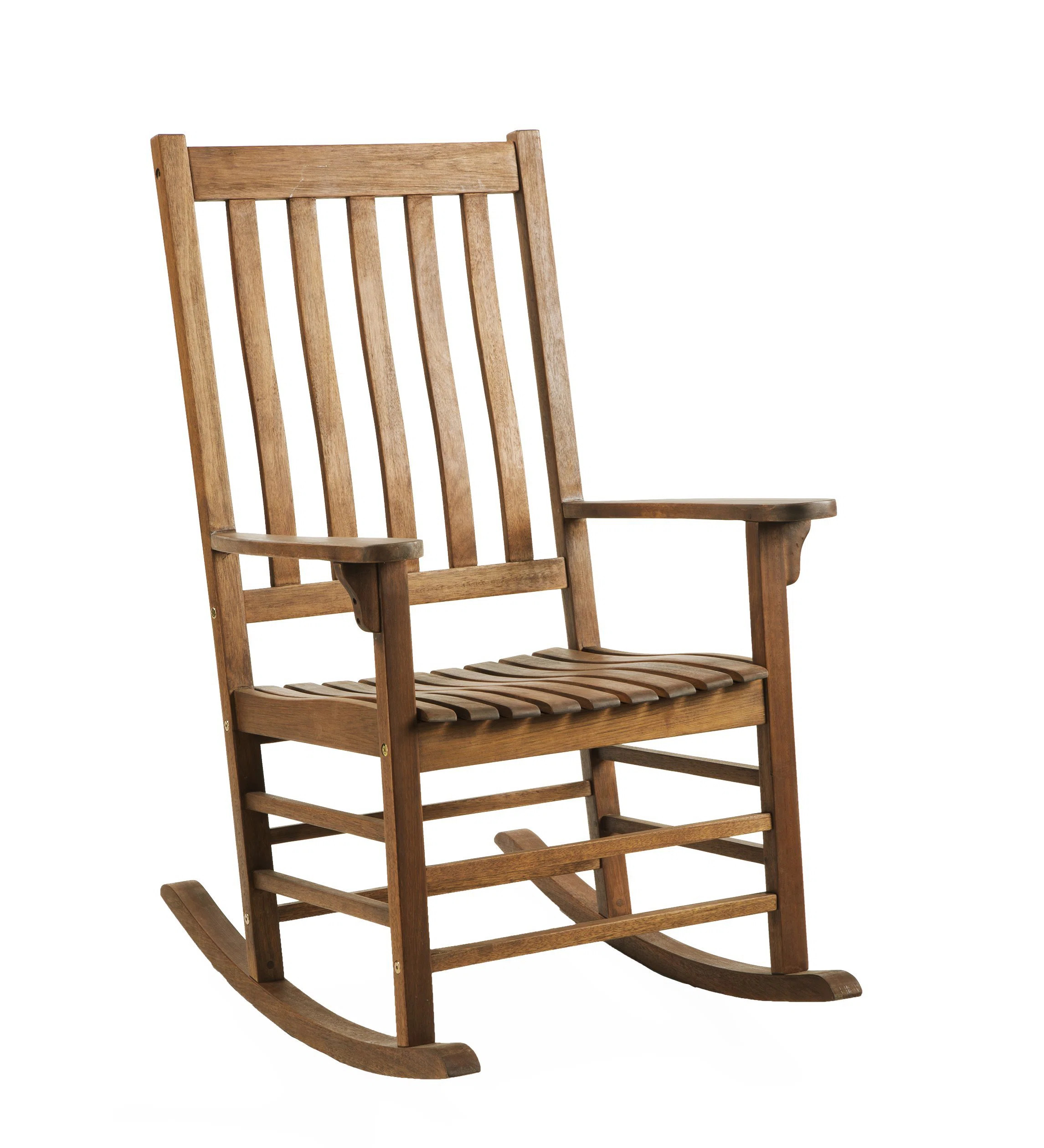 Indoor/Outdoor Slatted Wood Rocker | Wayfair North America