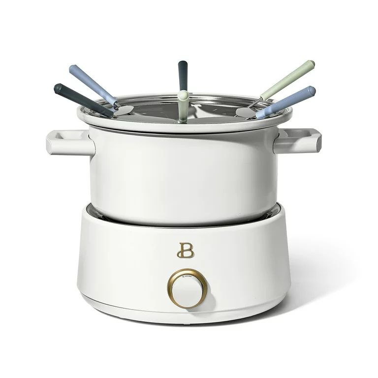 Beautiful 3 qt Electric Fondue Set with Bonus 2 qt Ceramic Pot, White Icing by Drew Barrymore - W... | Walmart (US)