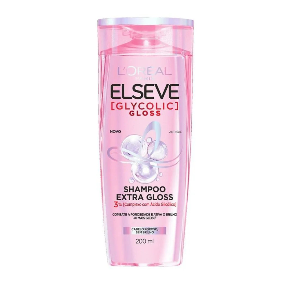 Shampoo Extra Gloss Elseve Glycolic Gloss 200Ml | DrogaRaia (BR)