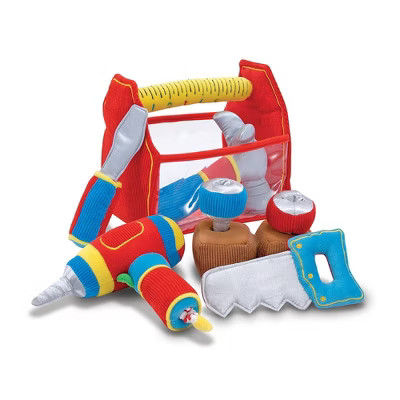 Melissa & Doug Toolbox Fill and Spill Toddler Toy With Vibrating Drill  (9pc) | Target