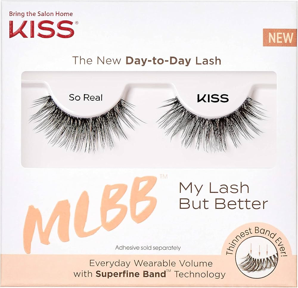 KISS MLBB My Lash But Better False Eyelashes, Everyday Wearable Volume with Superfine Band Techno... | Amazon (US)