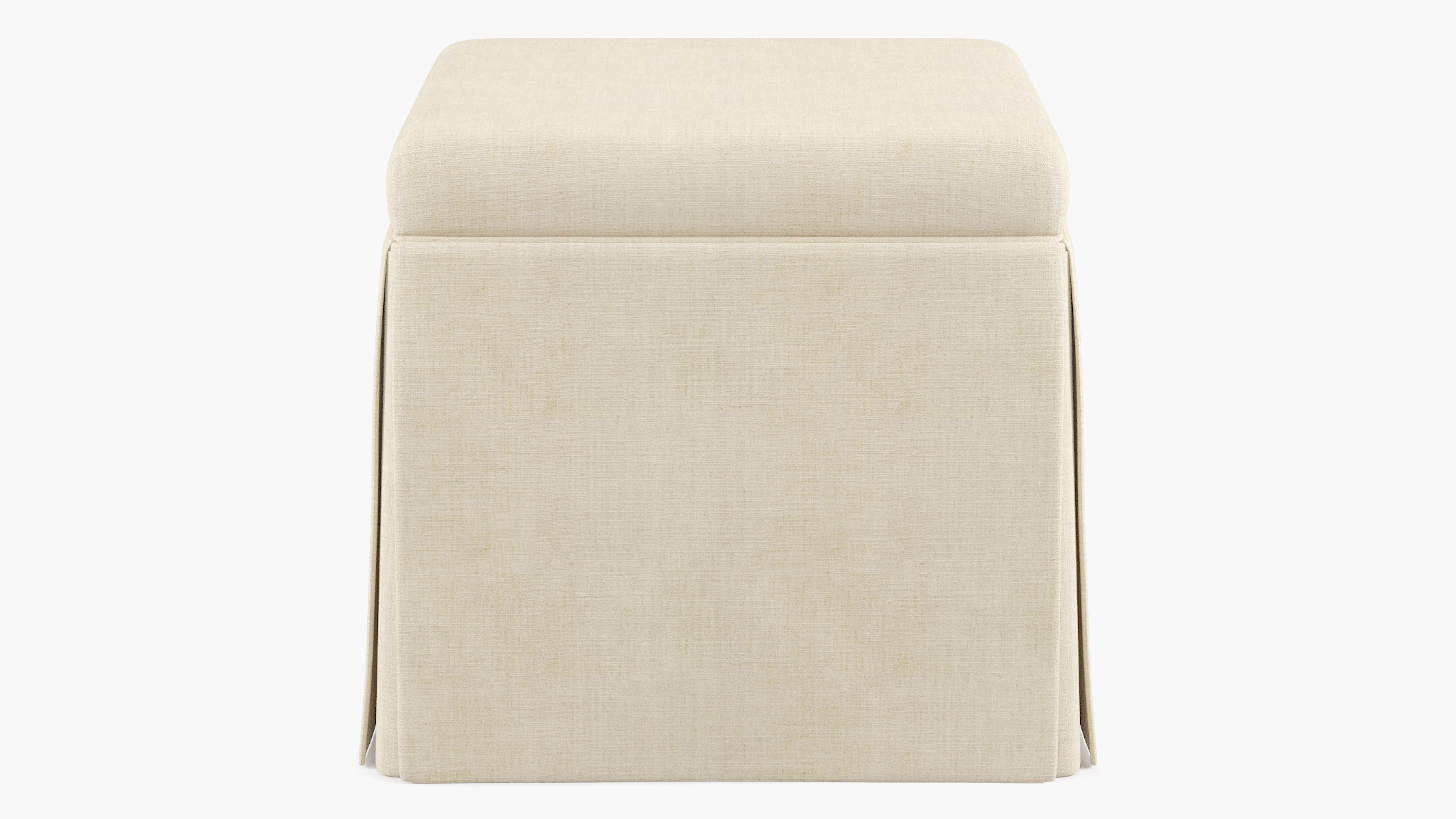Skirted Storage Ottoman | The Inside