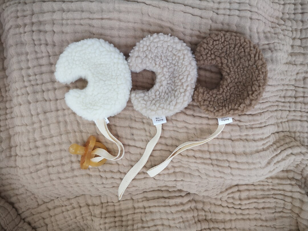 Moon Sherpa Teddy lovey, Sherpa Moon pacifier holder Beige, Moon Paci holder, infant paci holder,... | Etsy (US)