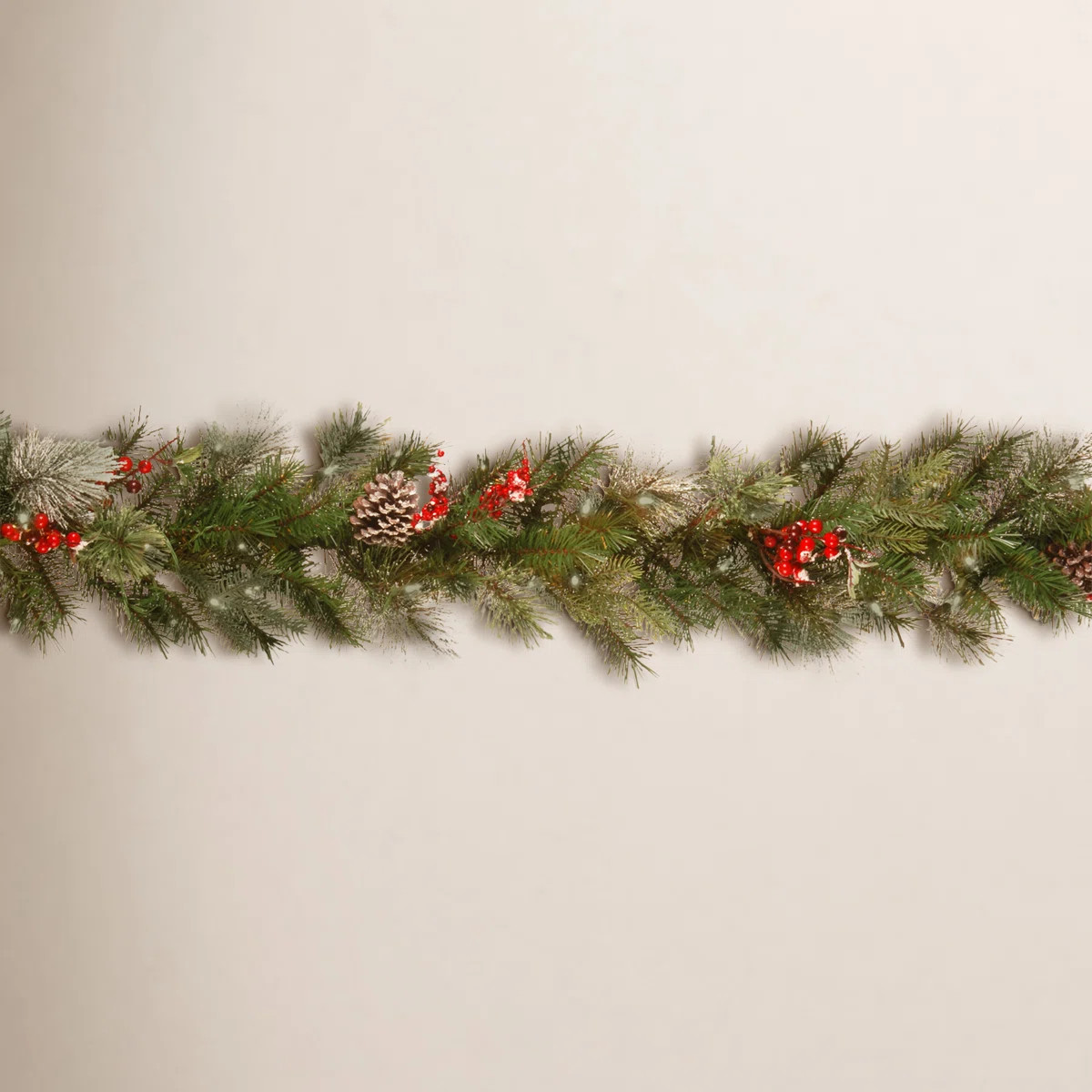 9ft. Wintry Berry Garland with Clear Lights | Wayfair North America