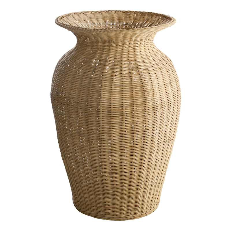 Natural Rattan Floor Vase, 25" | At Home
