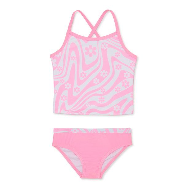 Wonder Nation Baby and Toddler Girl Strappy Tankini, Sizes 12M-5T | Walmart (US)