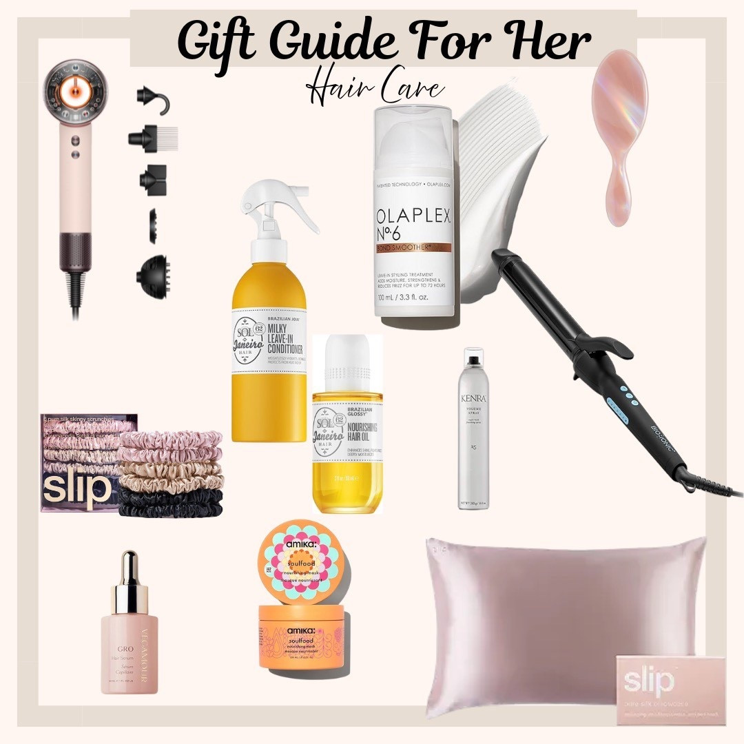 Gifts for her that she’ll actually use 💕✨ All my favorite hair-care must-haves: the curling iron I swear by, silk hair ties, detangler + leave-in conditioner, a luxe silk pillowcase, Olaplex favorites, and the best brush. Perfect holiday gifts, stocking stuffers, or self-care treats! Linking everything!

gifts for her. hair care gifts. beauty gifts. holiday gift ideas. curling iron. silk hair ties. detangler spray. leave in conditioner. silk pillowcase. olaplex. hair growth serum. stocking stuffer ideas. beauty must haves. hair tools. hair products. Christmas gifts. trending gifts for her. self care gifts. affordable gifts for her. hair essentials. holiday beauty gifts


#LTKGiftGuide #LTKCyberWeek #LTKHoliday