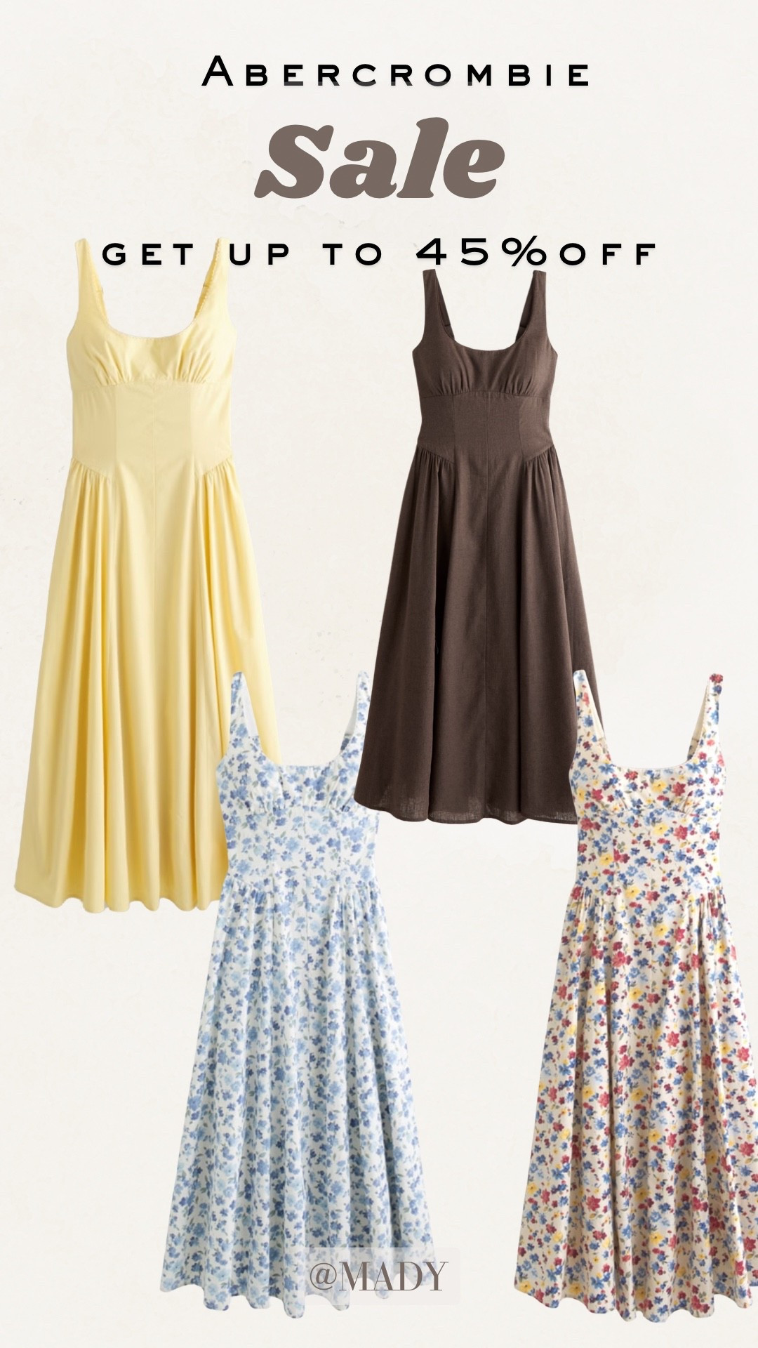 Wedding guest dress season is officially here 💐✨

Abercrombie dresses are already 25% off, and you can use code AFLTK for an extra 20% off. Sharing my favorite wedding guest, date night, vacation, and summer dress finds before they sell out 🤍

#WeddingGuestDress #SummerDresses #DateNightOutfit #VacationOutfits #BeachVacationOutfits #SummerOutfits #LTKStyle #LTKSale #AbercrombieStyle #AbercrombieDress #DressInspo #SummerFashion #LTKCreator