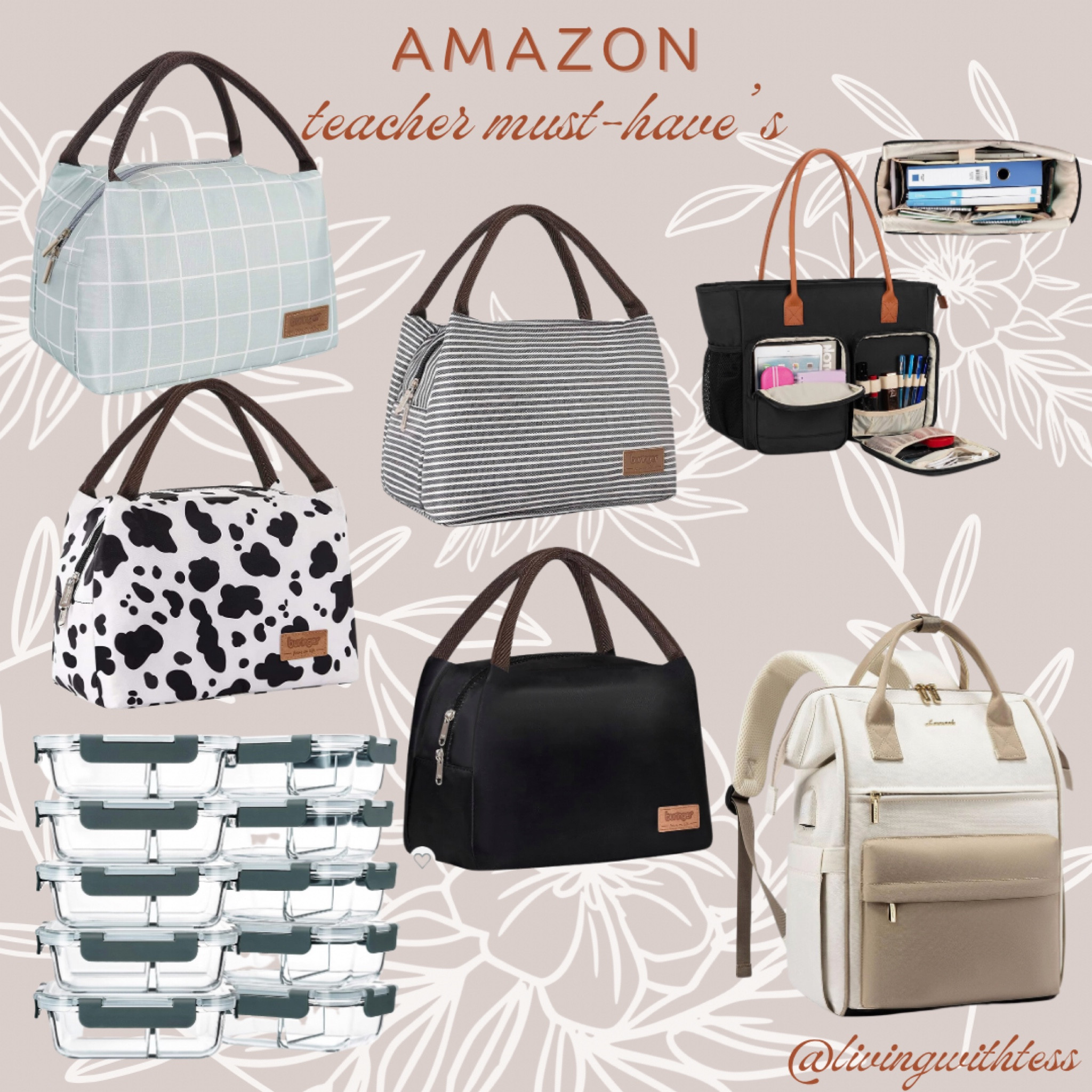 These lunch boxes, teacher bags, and meal prep containers are cute teacher must haves with great reviews  

#LTKBacktoSchool #LTKworkwear #LTKunder50