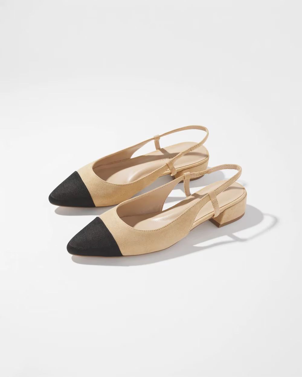 Faux Suede Heeled Slingback | White House Black Market