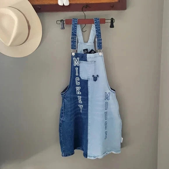 Disney Denim Mickey Mouse Overalls Dress Size S  | eBay | eBay US