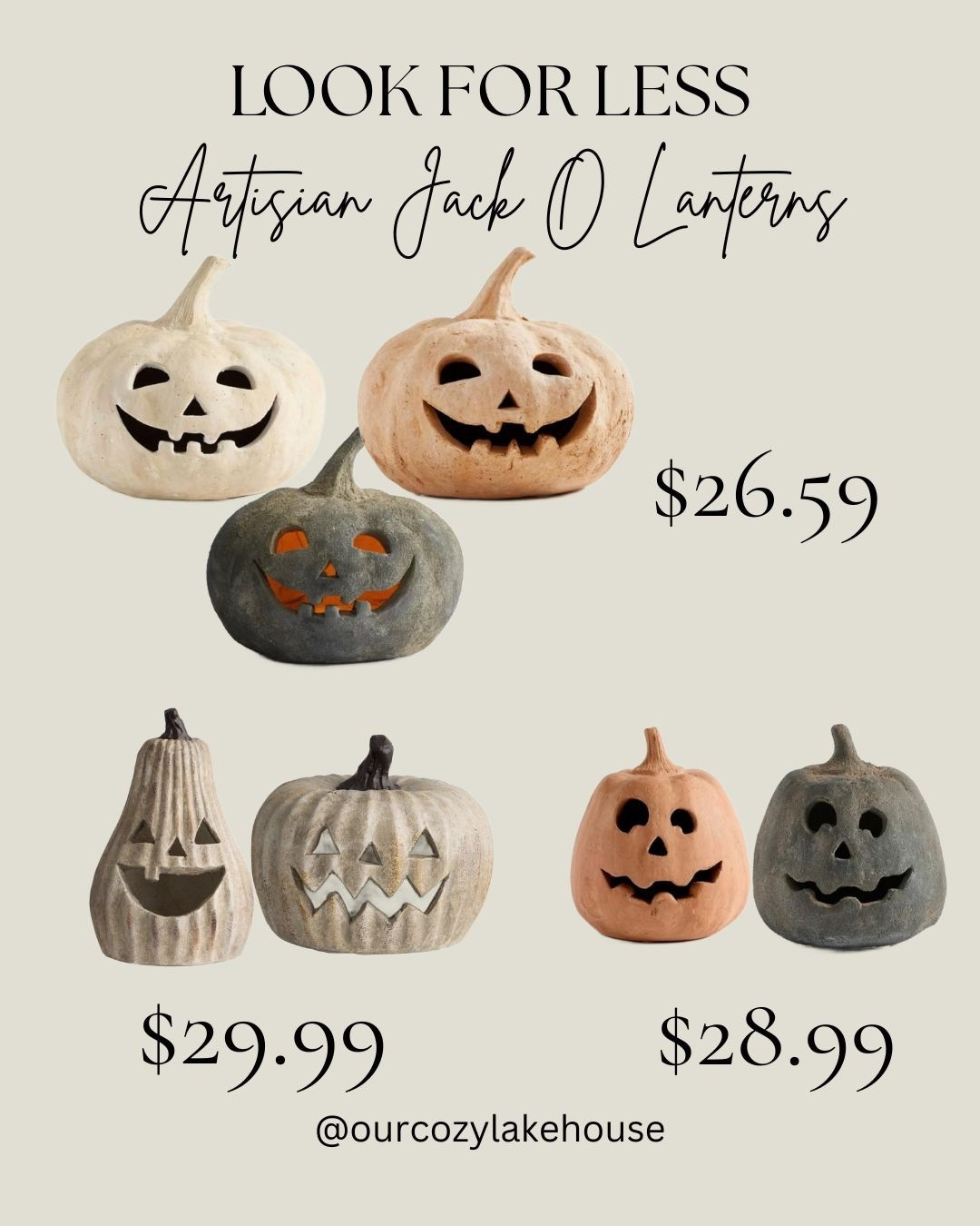 Look for Less Artisian Jack O Lanterns

#LTKHome #LTKSeasonal