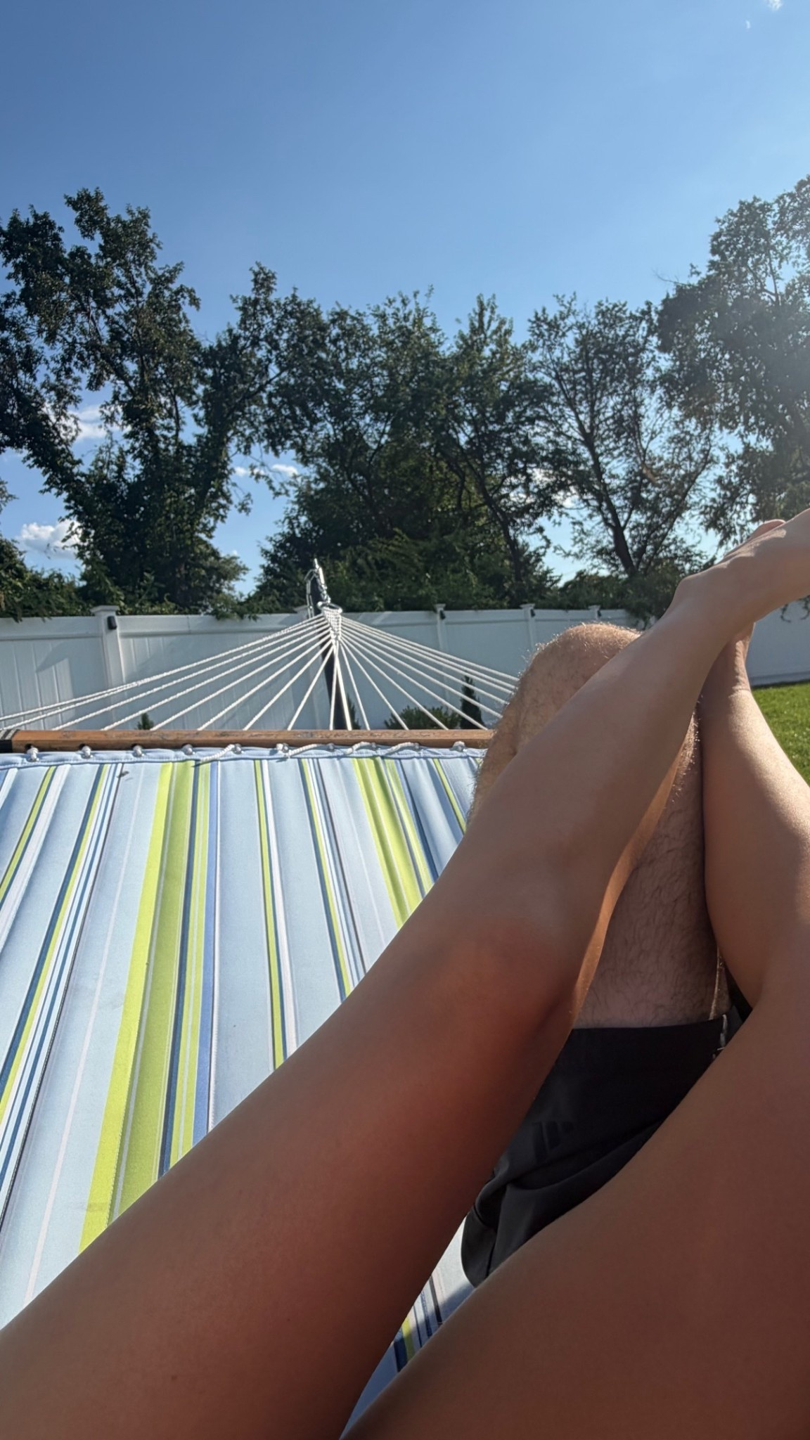 our hammock 🩵

#LTKdayinmylife #LTKHome #LTKSeasonal