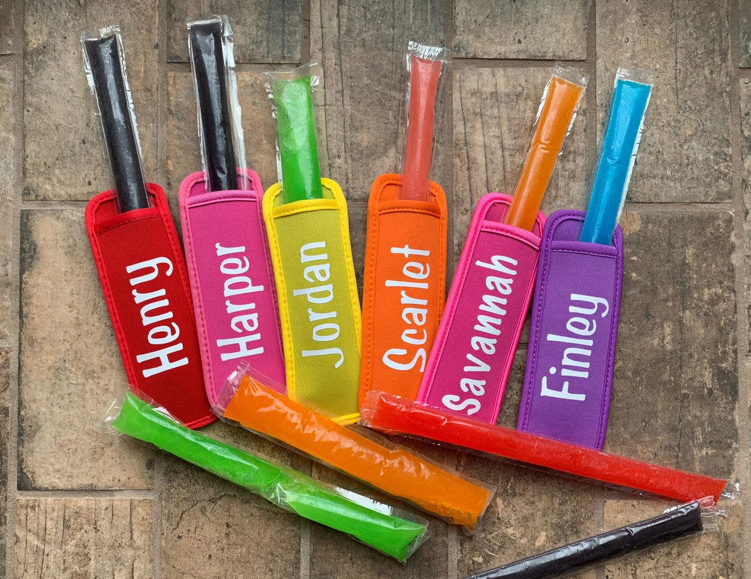 Personalized Popsicle Holder,  Ice Pop Holder. kids summer party favor, classmate gift, treat bag... | Etsy (US)