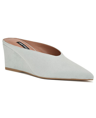 Women's Lanah Pointed Toe Slip-On Wedge Mules | Macy's