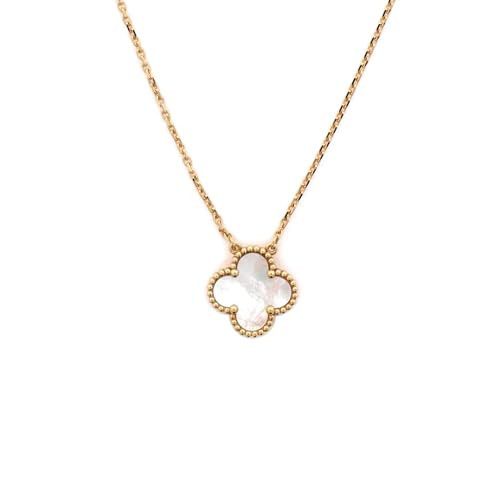 Van Cleef & Arpels, Pre-Loved Vintage Alhambra Pendant Necklace 18K Yellow Gold and Mother of Pearl, Yellow Gold | Amazon (US)