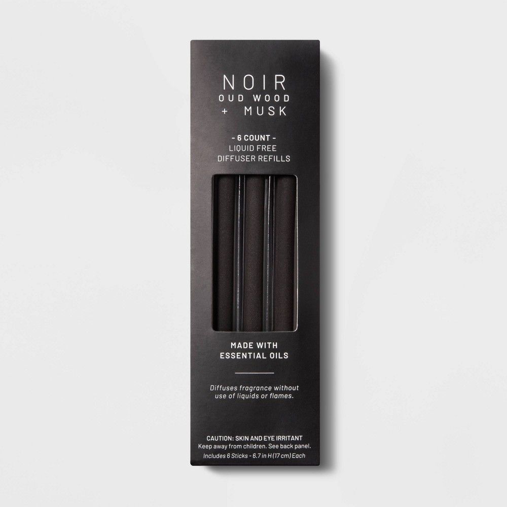 6ct Noir Scented Liquidless Diffuser Refill Reeds - Project 62 | Target