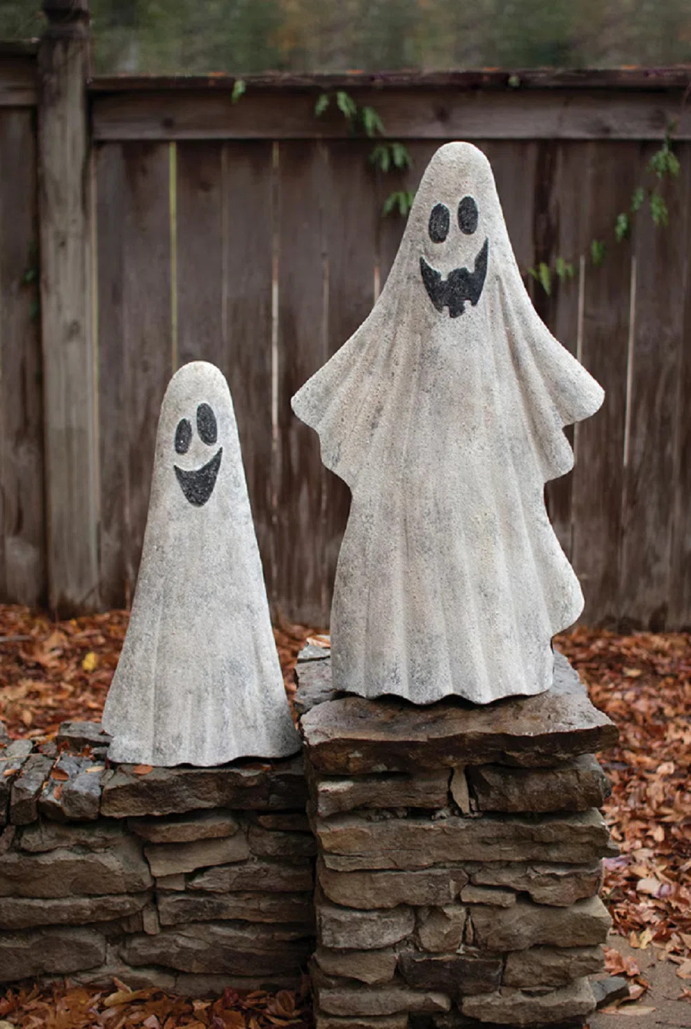 2 Piece Metal Ghost Garden Stake Set | Birch Lane