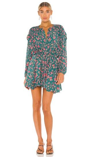 Free People Flower Fields Mini Dress in Teal. - size L (also in M, S) | Revolve Clothing (Global)