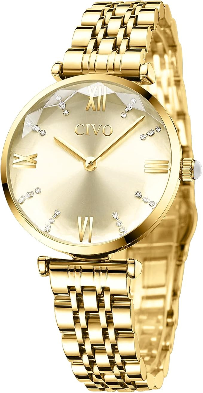 CIVO Watches for Women 32mm Analog Quartz Watch Stainless Steel, Dress Womens Watch Waterproof Fa... | Amazon (US)