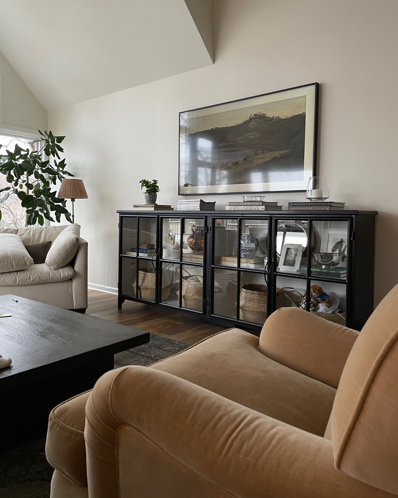 Samsung frame TVs are currently on major sale. We have the 65”

Sideboard, neutral decor, living room, traditional style

#LTKhome #LTKsalealert