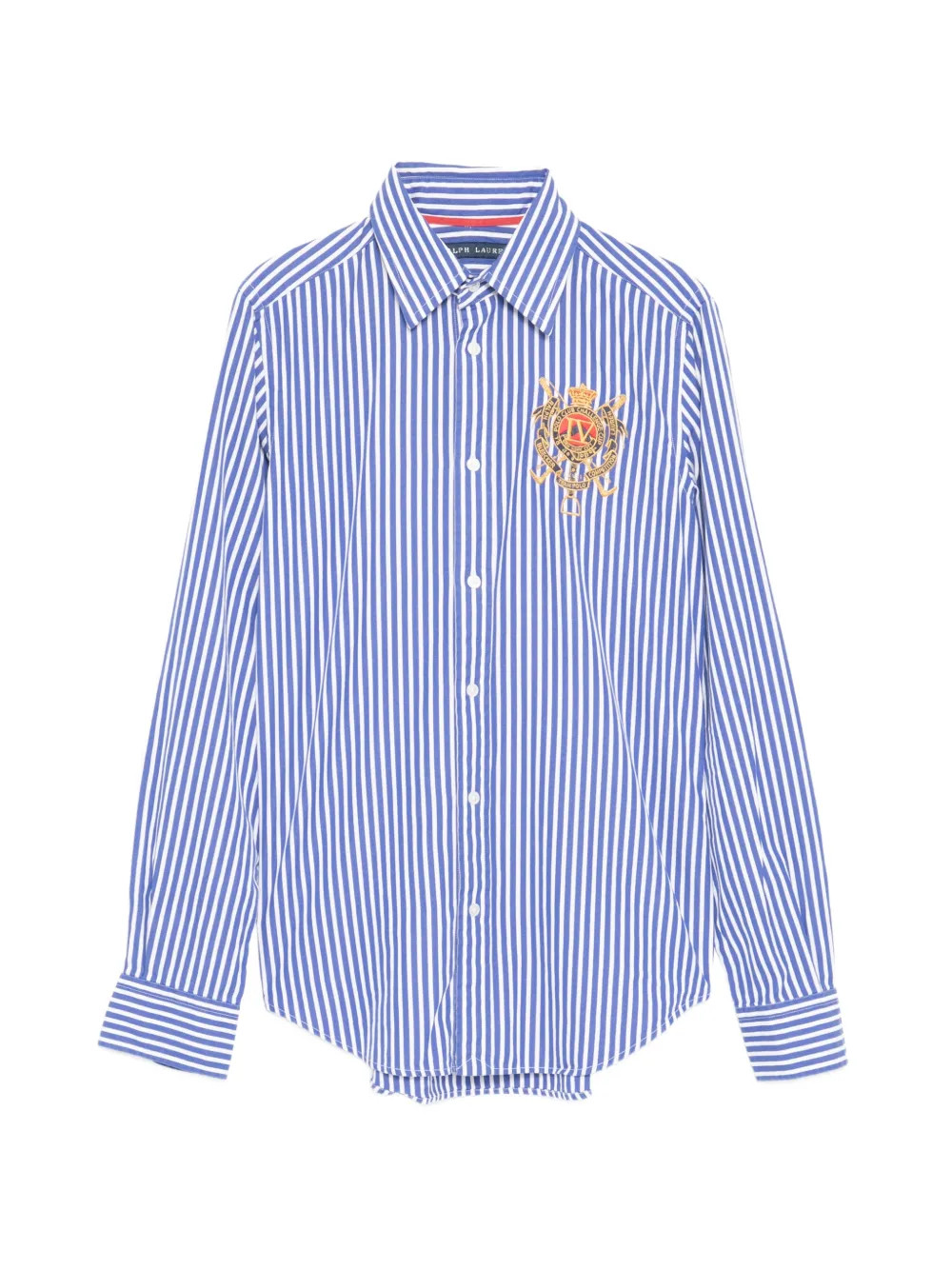 logo-embroidered striped shirt | Farfetch Global