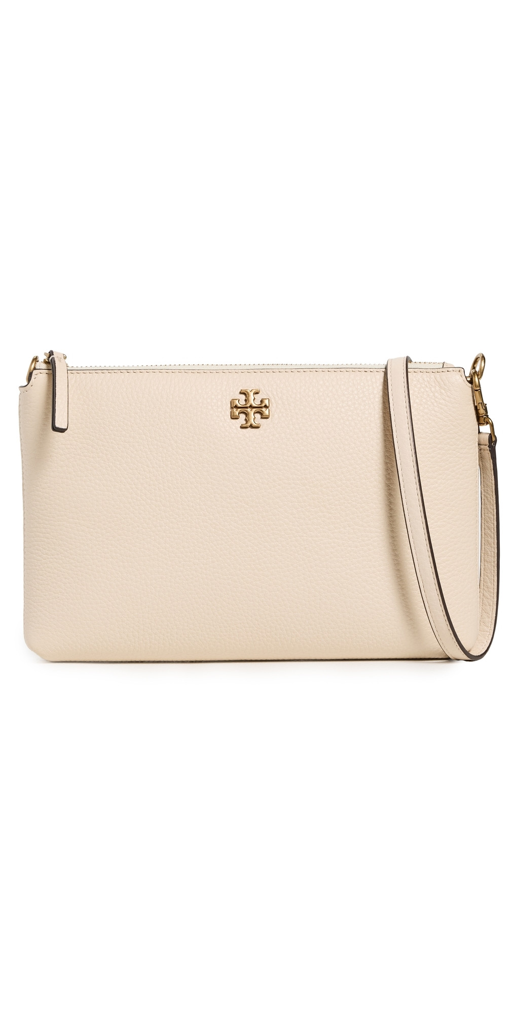 Tory Burch Mercer Pebbled Wallet Crossbody New Cream One Size | Shopbop