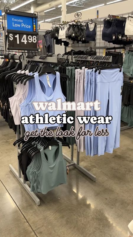 New lulu vibes at Walmart! Walmart gym clothes. Walmart athletic wear 

**sizing:
Tank: medium, fits tts I wanted more length 
Leggings: small; fit slightly big to me
Bra tank: xs, fits big to me, I’m usually a small
Sneakers: 8.5, fit tts
Hoodie: medium, fits tts I wanted an oversized fit 

#LTKfindsunder50 #LTKVideo #LTKfitness