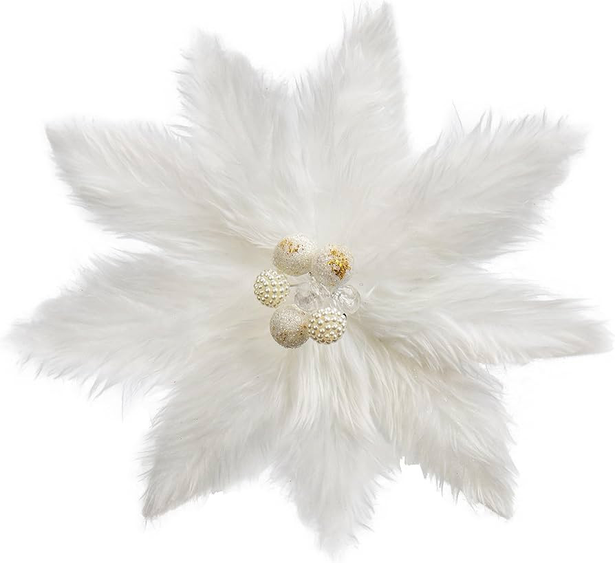 Briful 4PCS Poinsettias Artificial Christmas Flower Picks 11.8 Inch Large Plush Fake Flowers Spra... | Amazon (US)