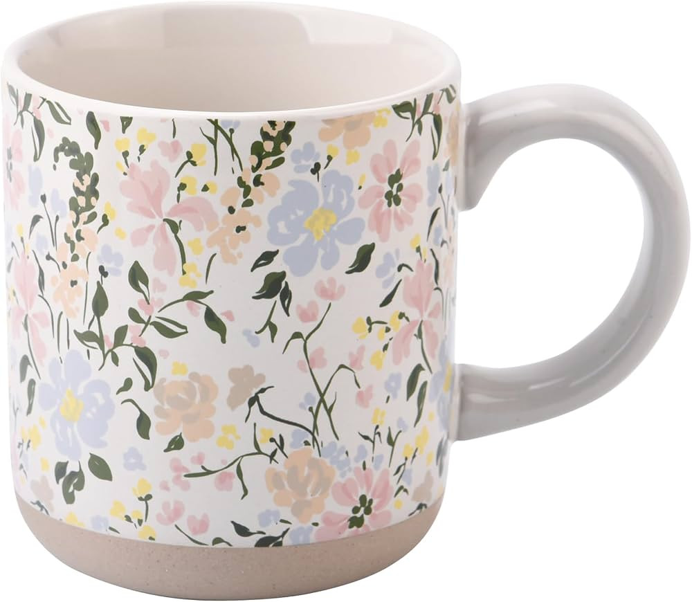 Sweet Water Decor Floral Stoneware 14oz Cute Coffee Mugs for Hot & Cold Drinks - Dishwasher & Mic... | Amazon (US)