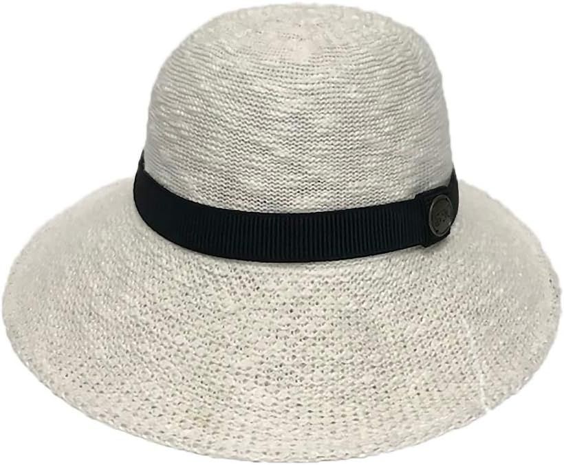 Packable Half Turn Brim One Size Fits Most Cotton Blend Sun Hat with Black Trim Detail | Amazon (US)