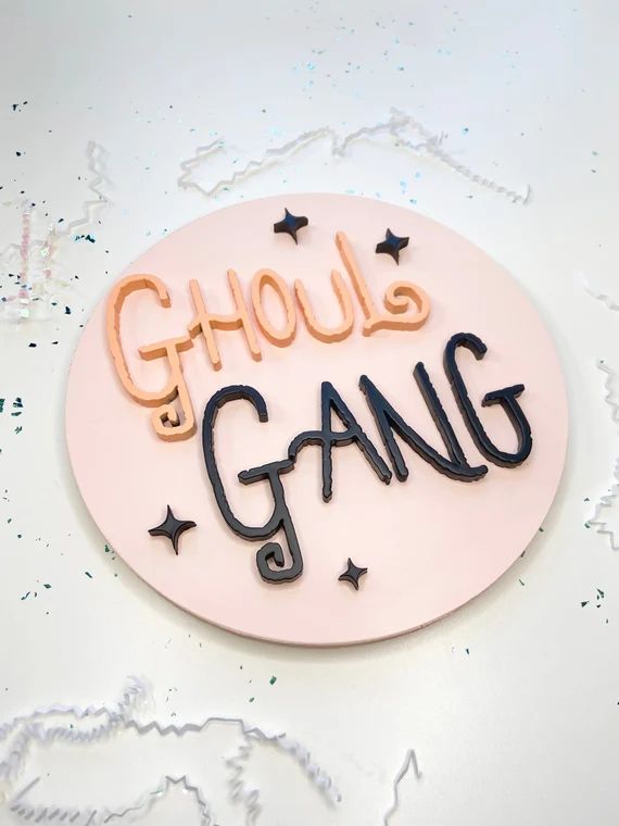 Ghoul Gang  Halloween Decor  Hey Boo  Pink Halloween  | Etsy | Etsy (US)