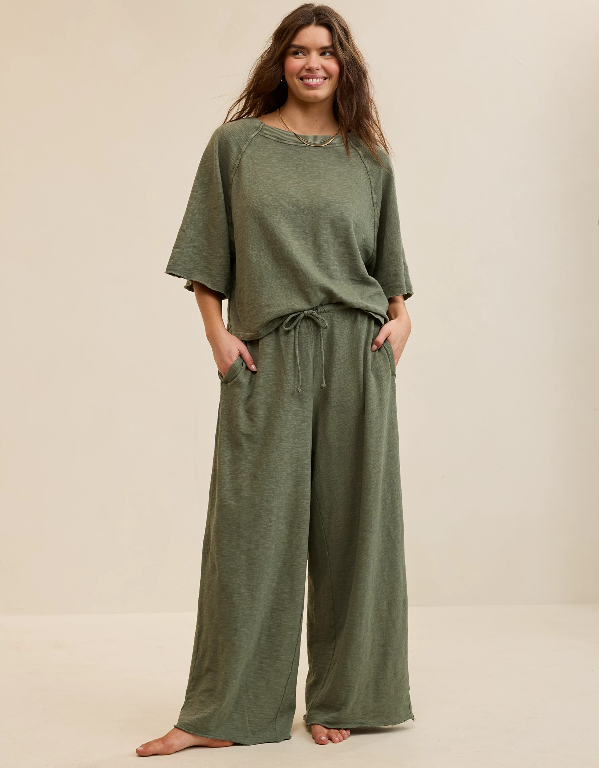 Aerie It's Casual Knit Slub Trouser | Aerie