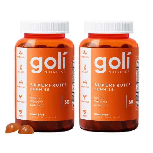 Goli Nutritional Supplement, SuperFruits Beauty Gummy Vitamin - 120 Count - Collagen-Promoting Ingredients - Mixed Fruit, Vegan, Plant-Based, Non-GMO, Gluten & Gelatin Free | Amazon (US)