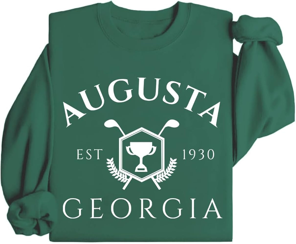 Augusta Georgia Sweatshirt Women Crewneck Georgia Sweatshirt, Augusta Georgia Golf Sweatshirt | Amazon (US)
