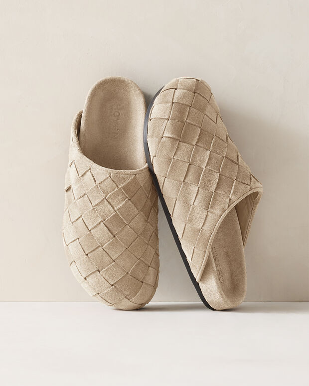 Woven Suede Clogs | Brown | 9 | Haven Well Within