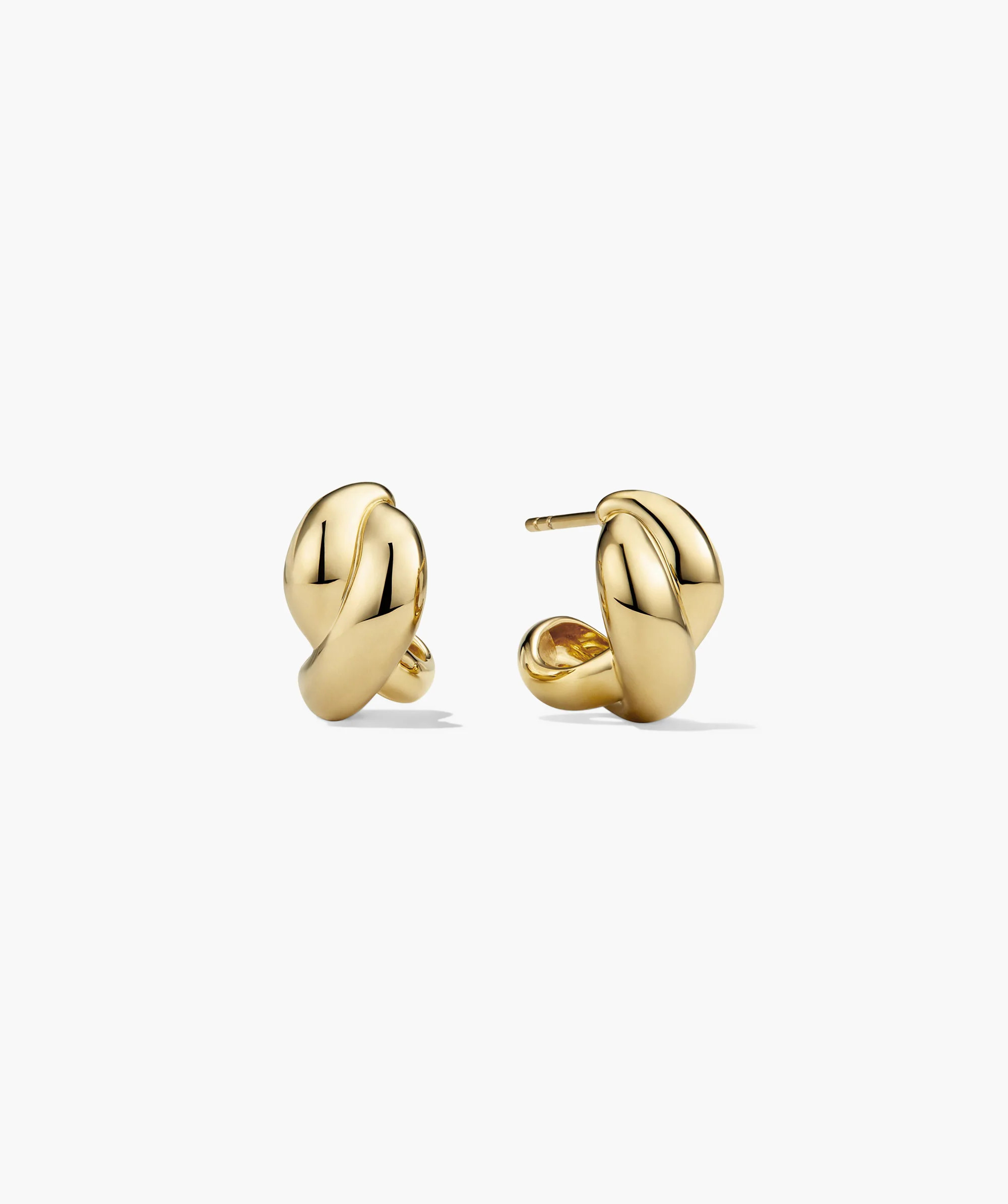 Brioche Hoop Earrings in 18k Gold Vermeil & Sterling Silver | Mejuri | Mejuri Fine Crew
