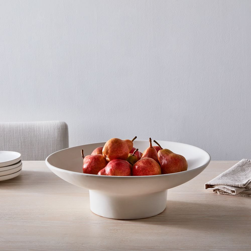 Pure Ceramic Footed Centerpiece Bowl | West Elm (US)