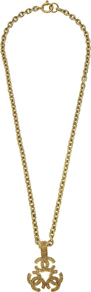 Amazon.com: Chanel, Pre-Loved Gold Filigree 3 'CC' Necklace, Gold : Luxury Stores | Amazon (US)