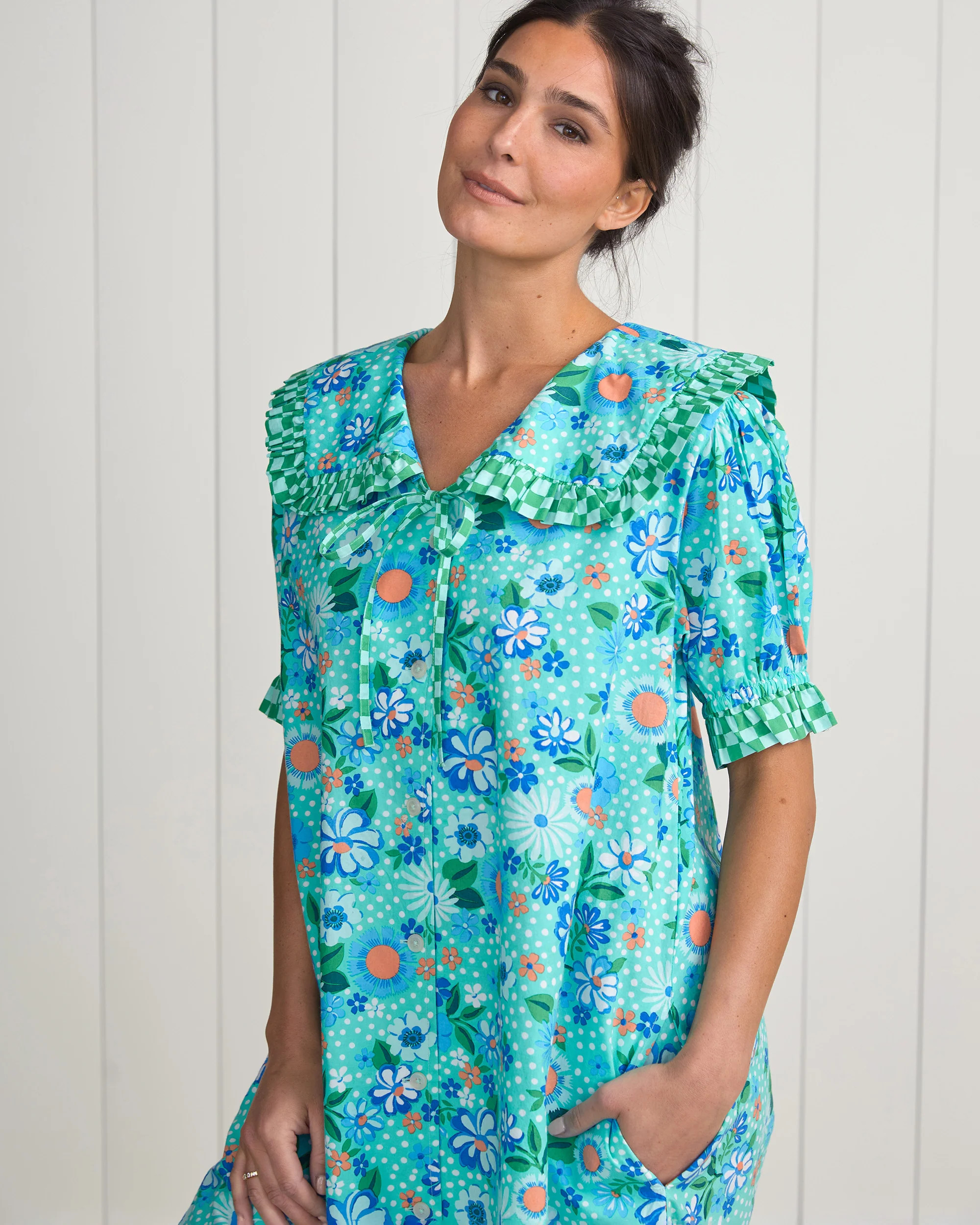 Printfresh + Oh Joy! - Posh Petals - Nostalgia Nightgown - Spearmint | Printfresh