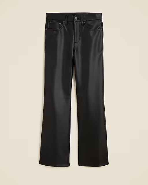 Charley kickout cropped pant in faux leather | J. Crew US