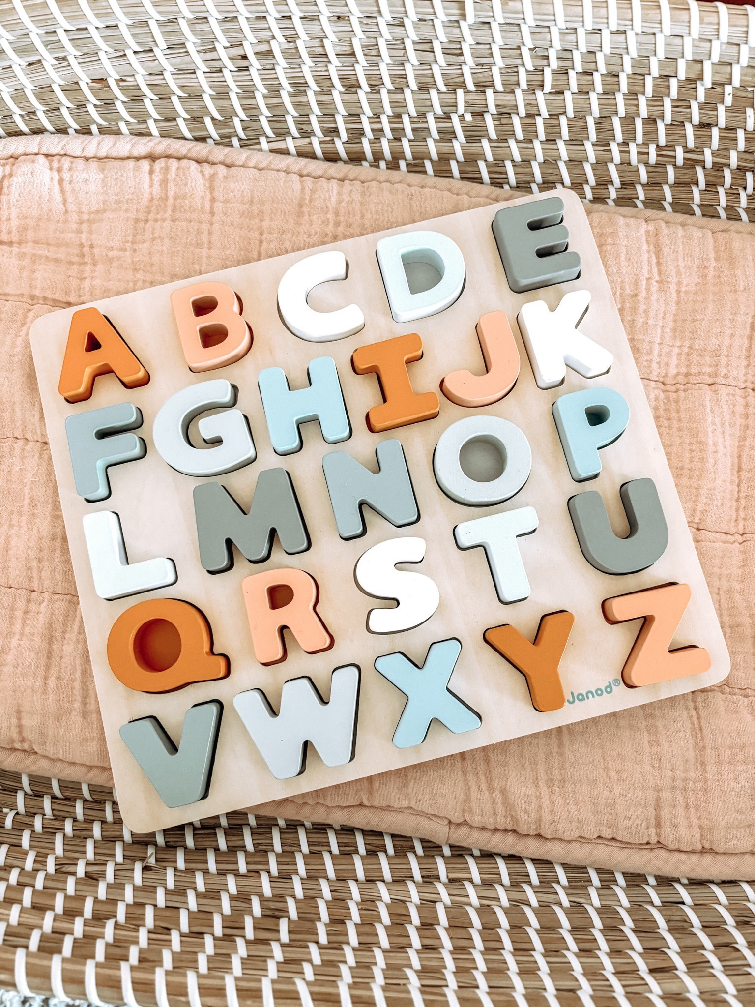 Wooden alphabet puzzle, nursery must haves, baby shower gift, first birthday gift, nursery decor, wooden toys, Montessori toys, Montessori nursery, Amazon find, baby toys

#LTKkids #LTKbaby #LTKbump