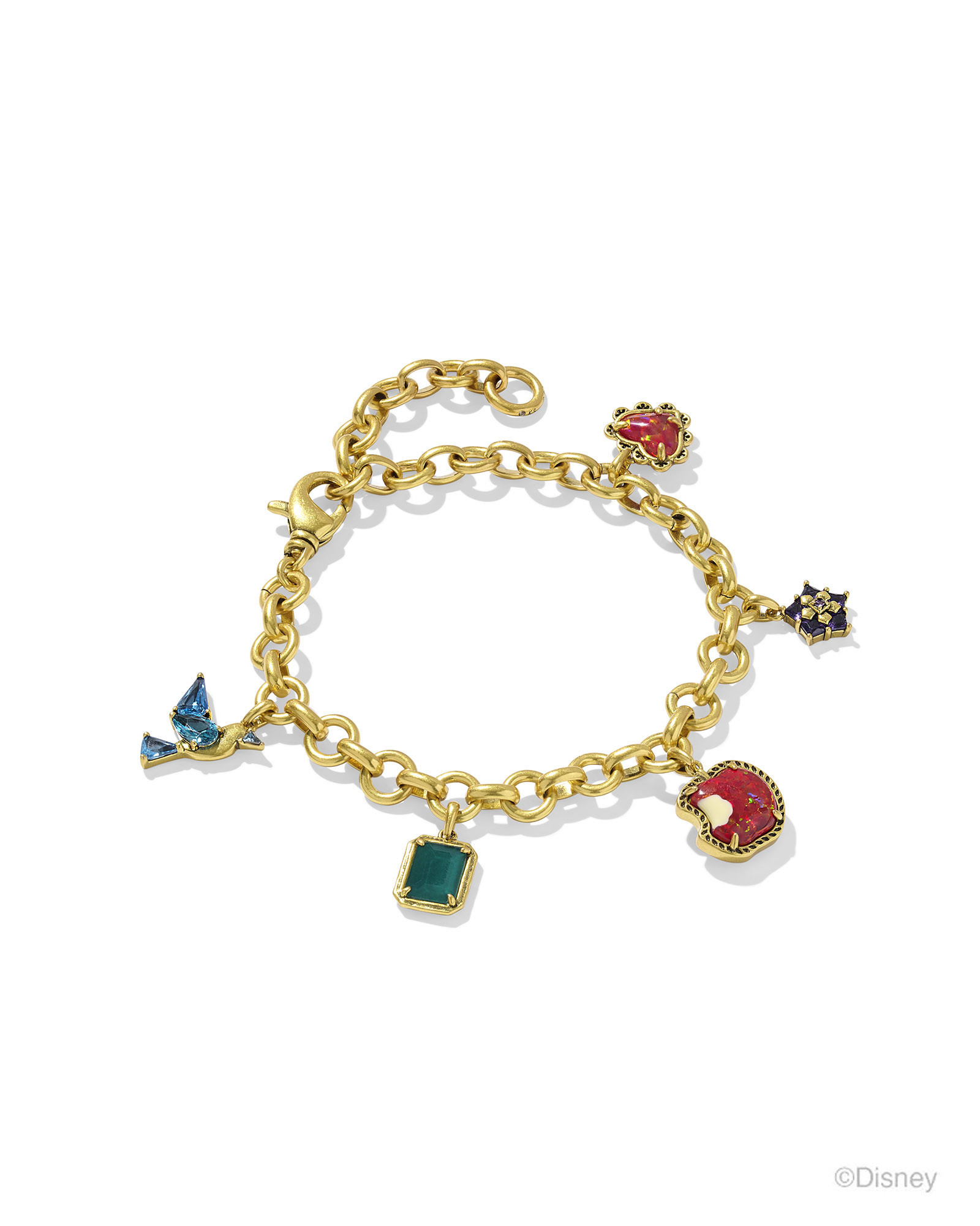 Disney | Kendra Scott Snow White Vintage Gold Charm Bracelet in Multi Mix | Kendra Scott